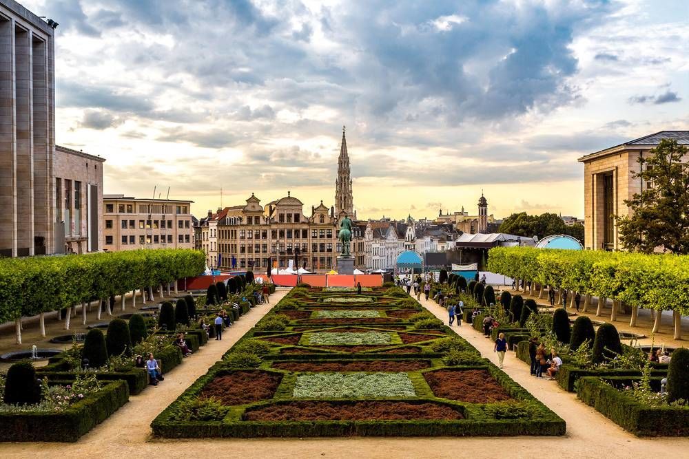 beautiful view of an European city
