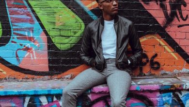 Men's Leather Bomber Jacket